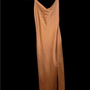 FRAME Savannah Silk Slip Dress XS Camel – slightly Flawed- MSRP $628 NWT